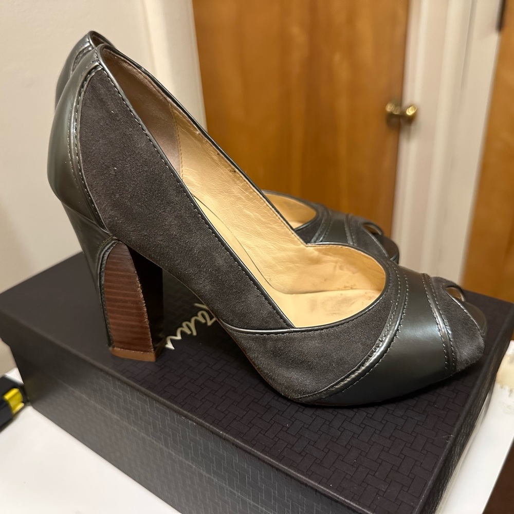 Cole Haan Gray and Brown Women's Heels